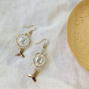 Dreamlike mermaid colorful bubble earrings